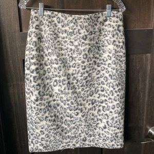 Leopard print pencil skirt